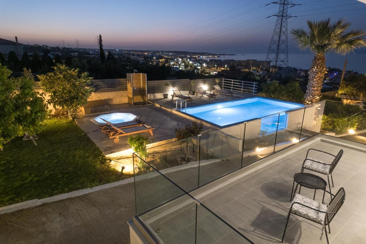 Queen'S Gem Luxury Villa - Heated Jacuzzi & Pool Hersonissos  Exteriör bild