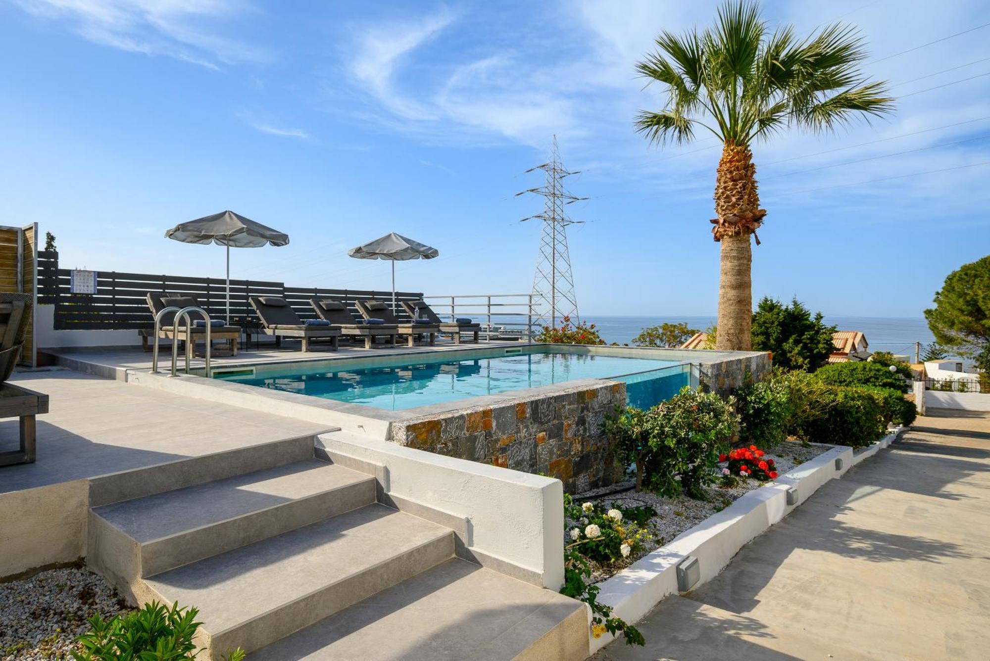 Queen'S Gem Luxury Villa - Heated Jacuzzi & Pool Hersonissos  Exteriör bild