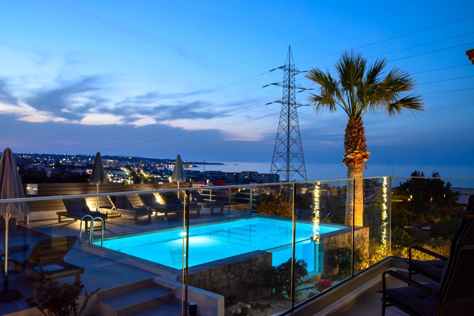 Queen'S Gem Luxury Villa - Heated Jacuzzi & Pool Hersonissos  Exteriör bild