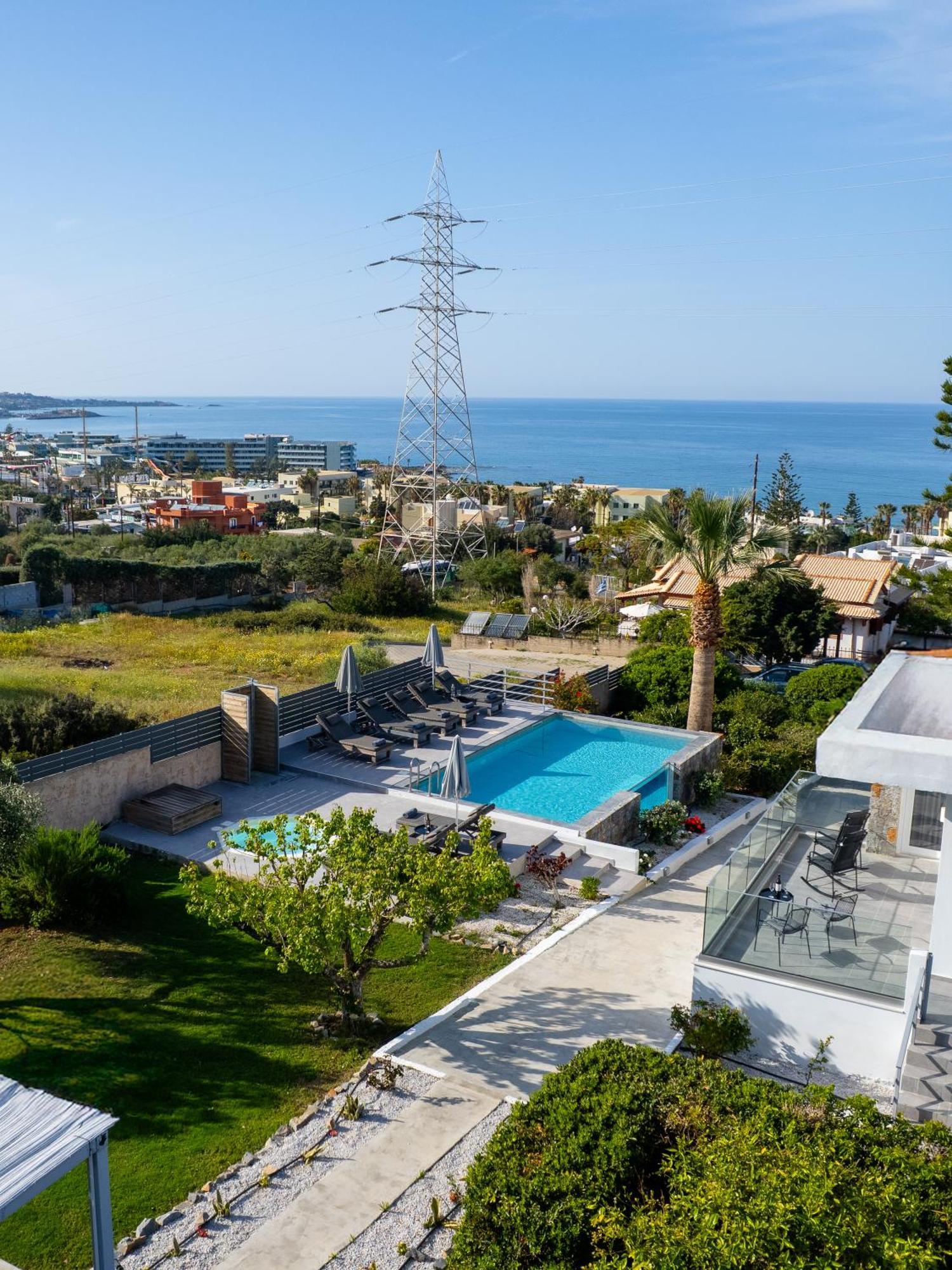 Queen'S Gem Luxury Villa - Heated Jacuzzi & Pool Hersonissos  Exteriör bild